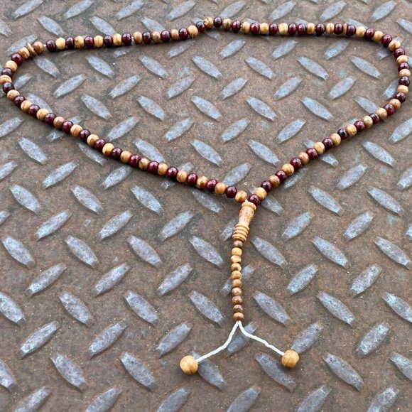 Wood Prayer Beads Tasbeeh Muslim Religious Bead Tan/Brown Handmade - Picture 8 of 10